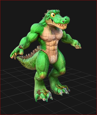 krokodil 3d print model - Mito3D