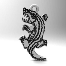 crocodile bijoux pendentif bijou 3d print model - Mito3D