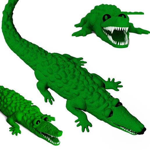 crocodile - aligator 3D print model - Mito3D