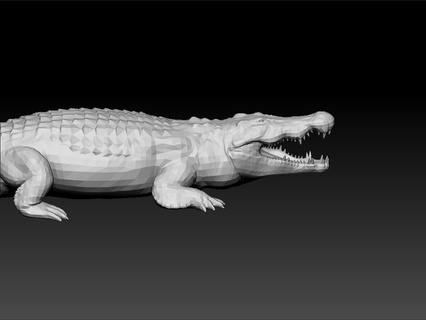 crocodile - crocodilefor game unity 3d ue5- toy 3d print model - Mito3D
