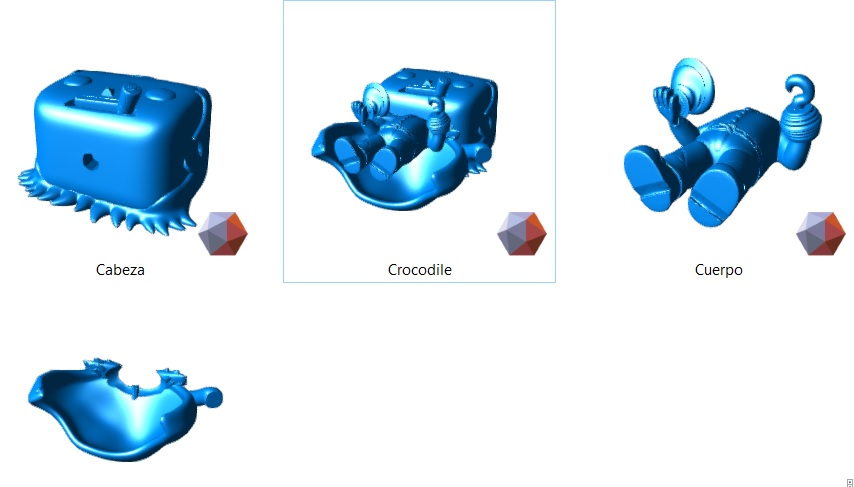 Krokodil Funk Stück Pop Cabezon Schurke 3D print model - Mito3D