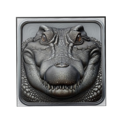 crocodilo animal alívio arte animais yeggi mito3d fracasso google pingentes medalhão relief wall art parede 3d print model - Mito3D