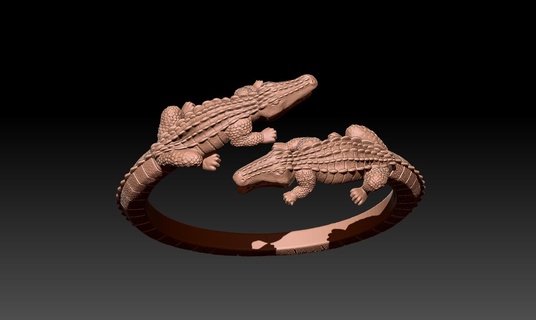 crocodile bracelet 3d print model - Mito3D