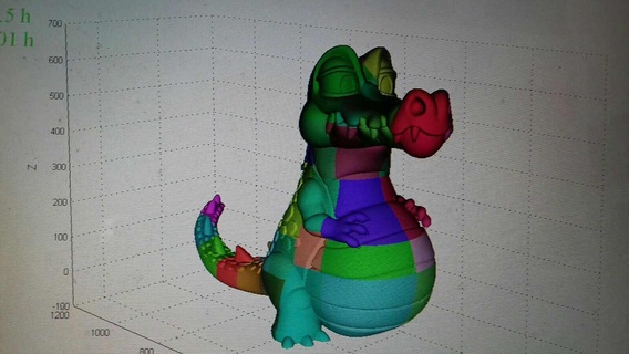 Krokodil Karikatur 70 Zentimeter 50 Stücke Zeichnung animieren Spielzeug Tiere Zirkus Monster 3d print model - Mito3D