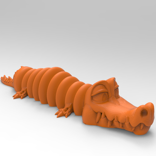 crocodile caterpillar 3D print model - Mito3D