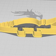 crocodile cookie fondant cutter various 3d print model - Mito3D