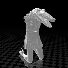crocodile girl c alligator 3d print model - Mito3D