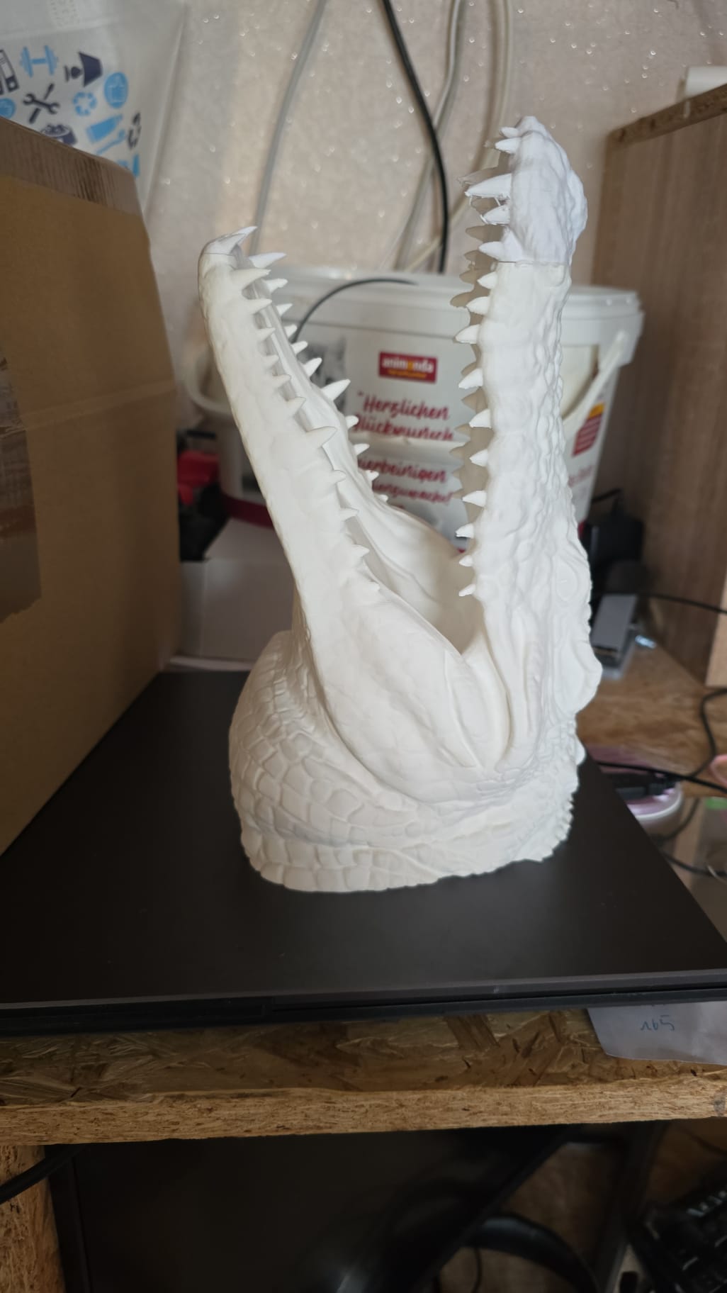 crocodilo cabeça arte animal 3D print model - Mito3D