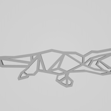 crocodile low poly design art keychain key ring decoration necklace pendant 3d print model - Mito3D