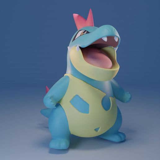 croconaw pokemon Pikachu totodile feraligatr Cyndaquil quilava tiflosión chikorita Bayleef meganio evolución ceniza administración 3D print model - Mito3D