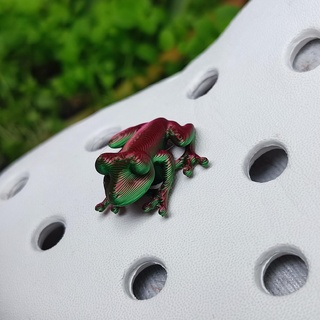 crocs frog croc green alexsmora accesories jibbitz charm animal fashion creature pin 3d print model - Mito3D