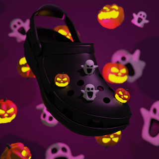 crocs halloween Fashion croc ghost pumpkin alexsmora accesories jibbitz charm fashion 3d print model - Mito3D