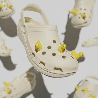 crocs rubber duck croc alexsmora accesories jibbitz charm animal fashion creature 3d print model - Mito3D