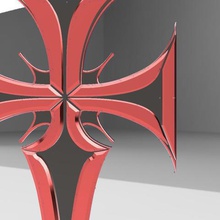 croix gothique bijoux 3d print model - Mito3D
