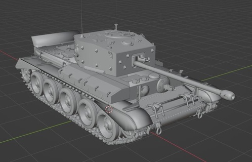 Cromwell britânico tanque mk viii 3d print model - Mito3D