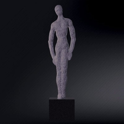 eğri adam heykel süs sanat erkek ürkütücü gotik minialist ürpertici insansı düşük poli varlık kan yoluyla bulaşan gotham canlanma antik roma yunan mermer ayakta 3d print model - Mito3D