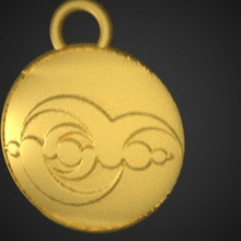 círculo de cultura medalhão jóias xfiles ufo alienígenas antiga 3d print model - Mito3D