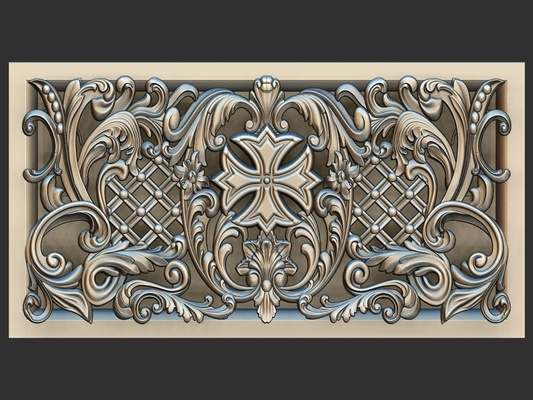 cross-church panel cross wall-panel decoration necklace church-catholic jewelry architectural carved exterior sculpture ancient relief statue antique orthodox church-furniture art interior pendant cnc 3d print model - Mito3D