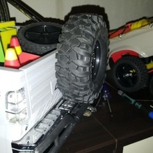 çapraz rc pg4 pg4l stepne tutucu arka kapağı monte edin oyun dr-knut yedek tekerlek dağ kapak paletli ölçekleyici kamyonlar araba hex 12mm 3d print model - Mito3D