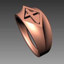 a cruz jóias anel 3d print model - Mito3D