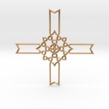 cross jewelry pendant pendulous 3d print model - Mito3D