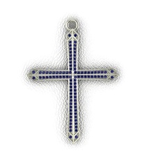cross jewelry charms white gold 3d print model - Mito3D