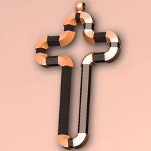 cross jewelry wax lost 3d print model - Mito3D