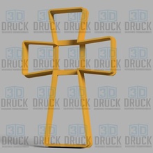 la croix - à l'emporte-pièce maison de cookie cutter biscuit coupe 3d print model - Mito3D
