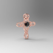 cross 2 jewelry accessory fashion art pendant gems 3d print model - Mito3D