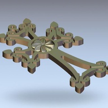 croce d'arte 3d print model - Mito3D