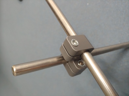 cross block 12mm rod maintenance conveyor belt 90 degrees bar guide industrial rail 3d print model - Mito3D