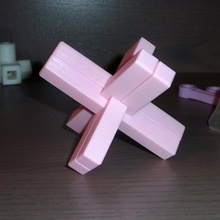 cross carpenter puzzle game 3d print model - Mito3D
