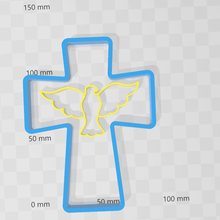 cruzar paloma Galleta cortador corte comunión galletas 3d print model - Mito3D
