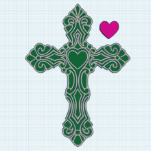 çapraz kalp 2 Chretien Hıristiyanlık sembol İsa isa mesih 3d print model - Mito3D