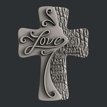 la croix de l'amour art vcarve aspire artcam magie os l'imprimante 3dmodels 3d print model - Mito3D