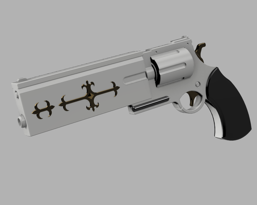 kreuz marian beurteilung grau revolver anime manga kugeln of verurteilung gehhilfe 3d print model - Mito3D