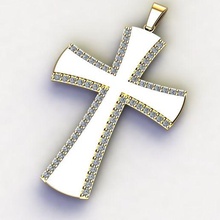 cross necklace classic diamond pendant 3dmodel 3d print model 25 jewelry jesus religious gold silver printable nail nailpendant nailcross pendants god fashion trends 3d print model - Mito3D