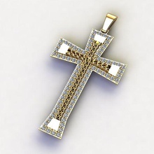 cross necklace classic diamond pendant 3dmodel 3d print model 5 jewelry jesus religious gold silver printable nail nailpendant nailcross pendants god fashion trends 3d print model - Mito3D