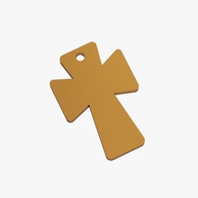 ciondolo croce gioielli modello oro immagine santo religione forma figura gingillo orecchino obelisco il punto 3d print model - Mito3D