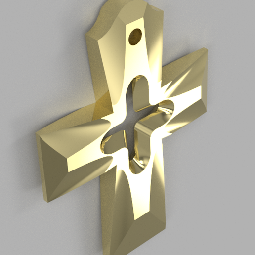 cross pendant jewelry 3D print model - Mito3D