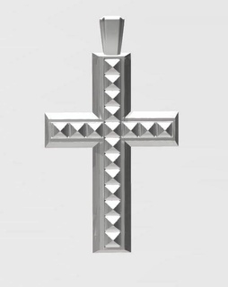 cross pendant jewelry necklace pyramid 3d print model - Mito3D