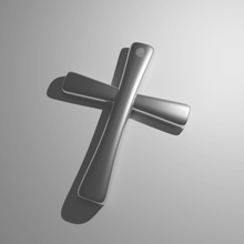cross pendant free jewelry charge necklace christ jesus catholic chirstianism 3d print model - Mito3D
