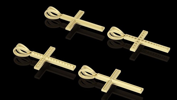 cross pendants pendant silver gold jewelry printable 3d model trend fashion design zbrush tiger 3d print model - Mito3D