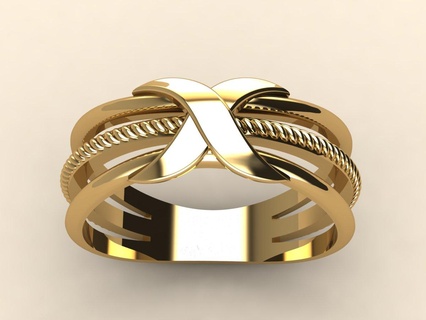 cross ring rings jewelry 3dprinted wedding make stl 3dprint printable 3d printing fashion gold woman accessories trendy jewel designer fine 3d print model - Mito3D
