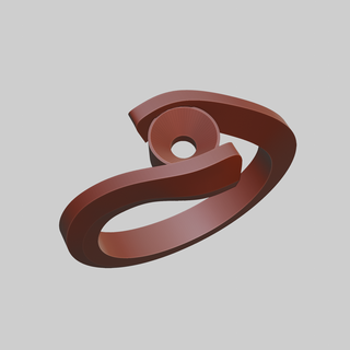 cruzar anillo joyería joya 3d corazón impresión culto anillos 3d print model - Mito3D