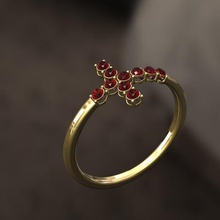 bague croix de diamants pendentif bijoux les anneaux sacre dieu integryty or joyau la mode holly l'église ruby l'anneau le diamant l'amour shining luxe mariage 3d print model - Mito3D