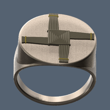 la croix de saint brigitte anneau bijoux en irlande légende soltice sainte-brigitte l'anneau brigid's 3d print model - Mito3D