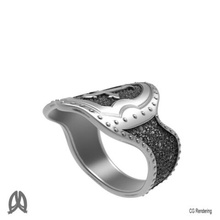 cruz escudo polegar anel jóias 3d de modelo o da 3d print model - Mito3D
