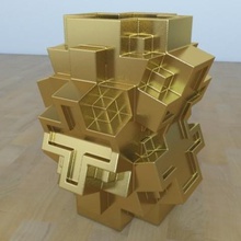 cruz florero casa de la geometría 3dp decoración 3dmodel 3dprint 3d print model - Mito3D