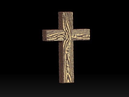 cross wood tree christianity jesus christ saint catholicism art 3d print model - Mito3D